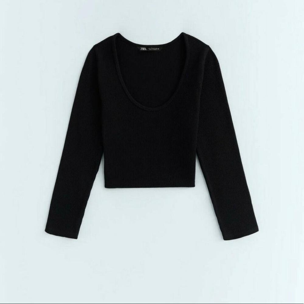 Zara Ribbed Limitless Contour Crop Top